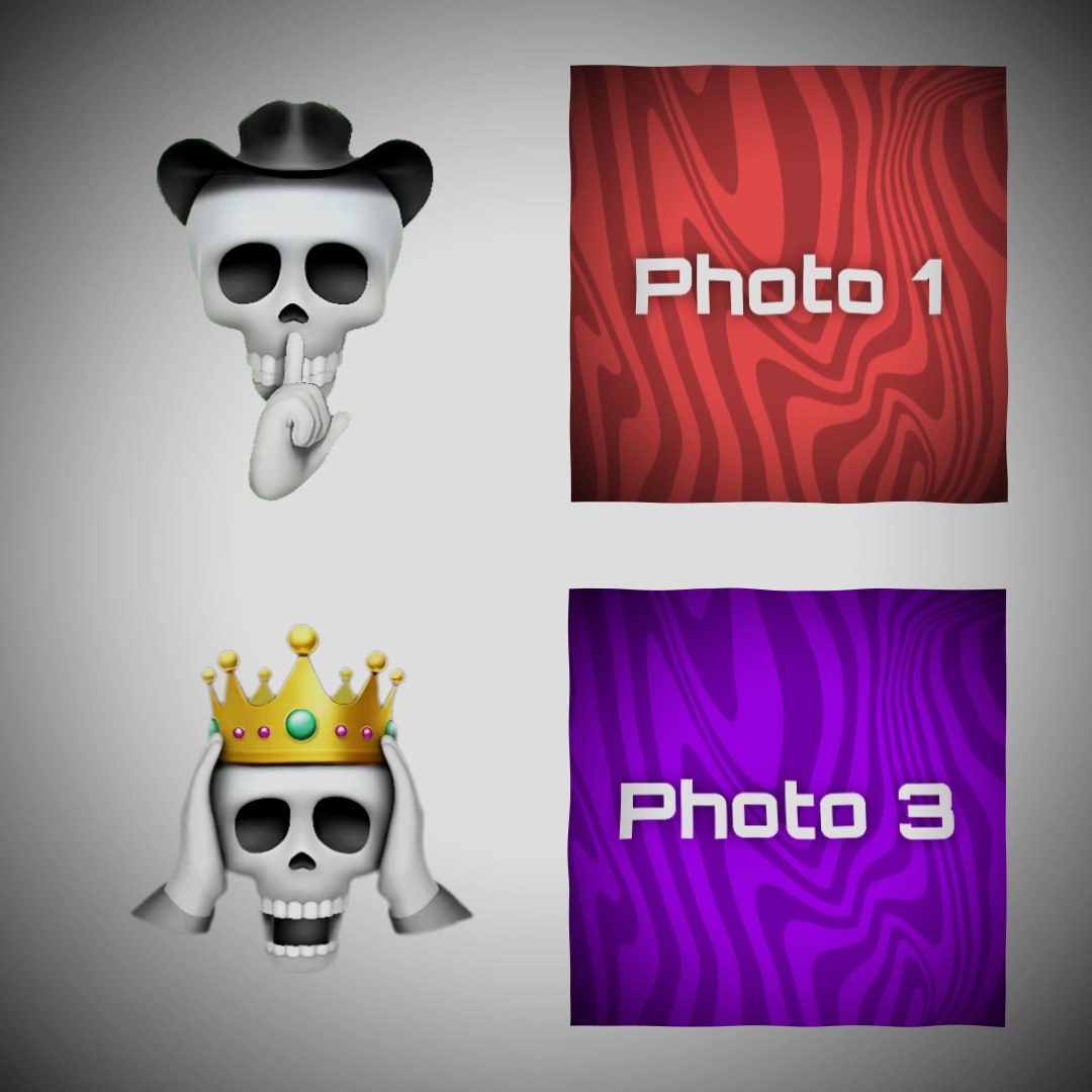Troll Emoji Schädel 
