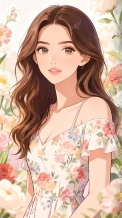a floral dress