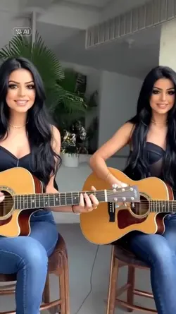 twins playin guitar