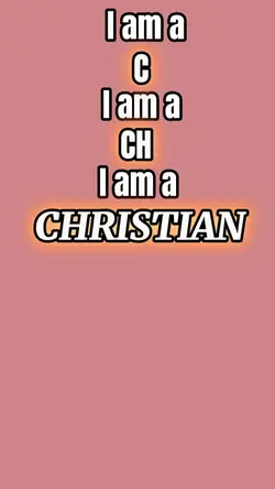I am a CHRISTIAN