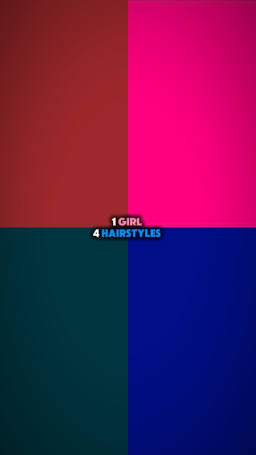 1girl 4 hairstyles 