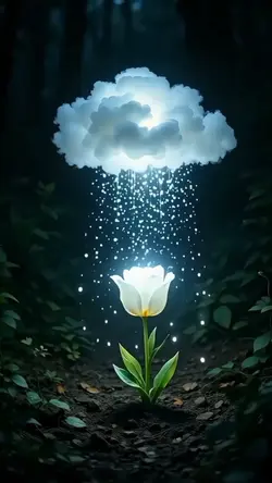 White flower overlay