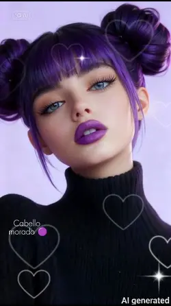 look  cabello morado