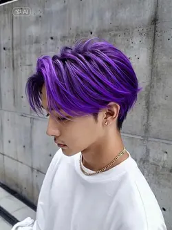 AI hair color purple