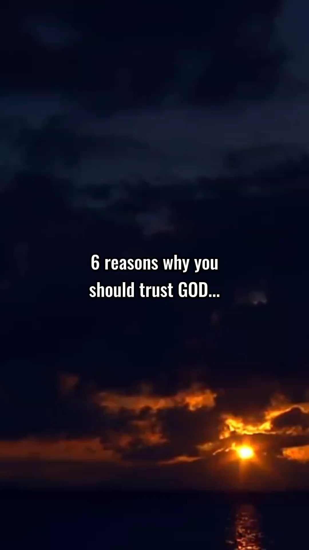 you should trust GOD