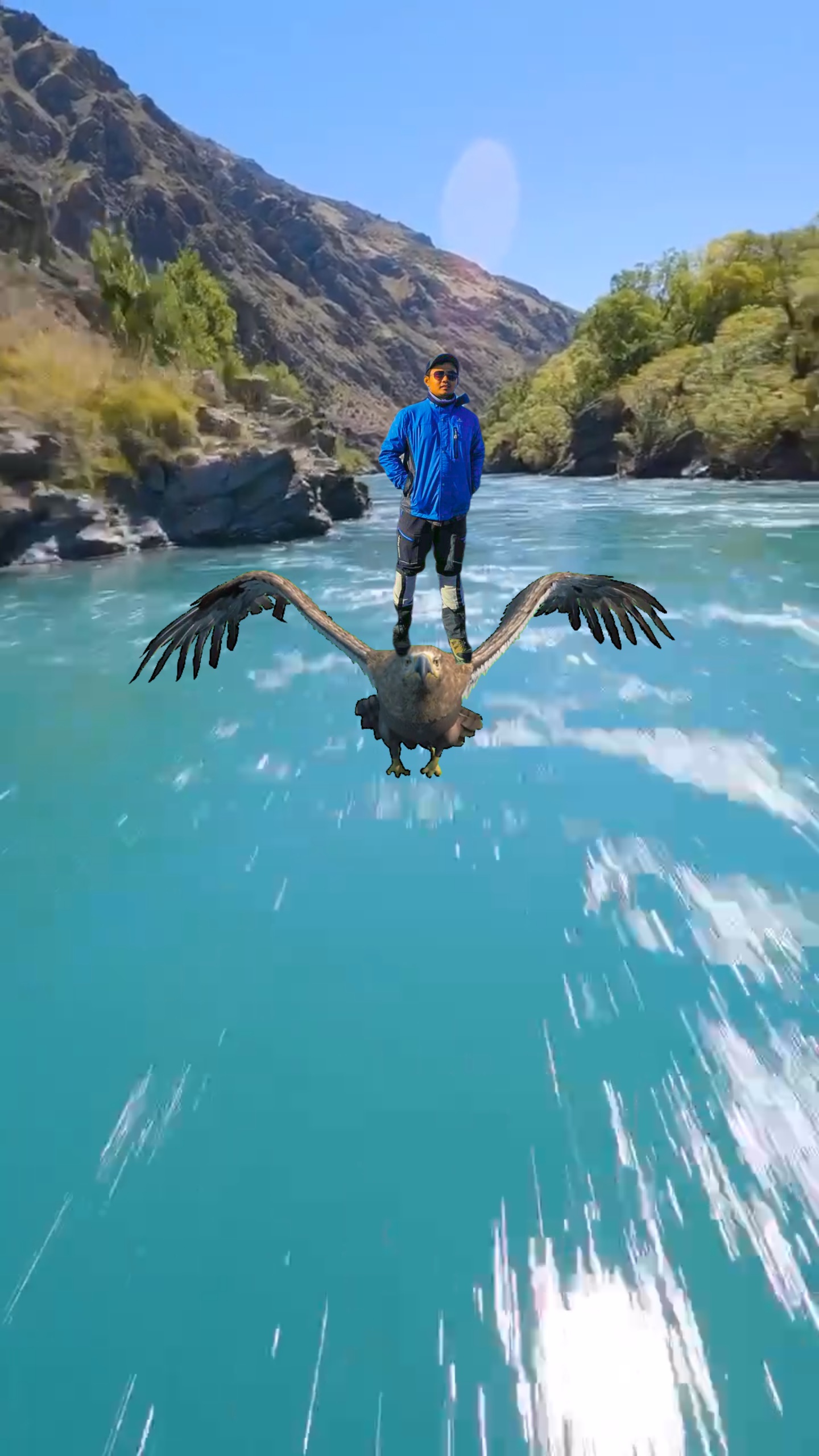 naik elang terbang