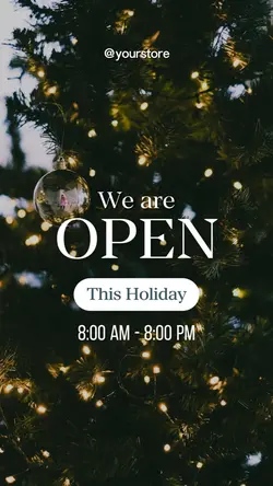 We are open