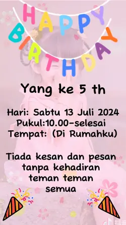 UNDANGAN ULTAH ANAK
