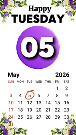 Tuesday 5 May 2026