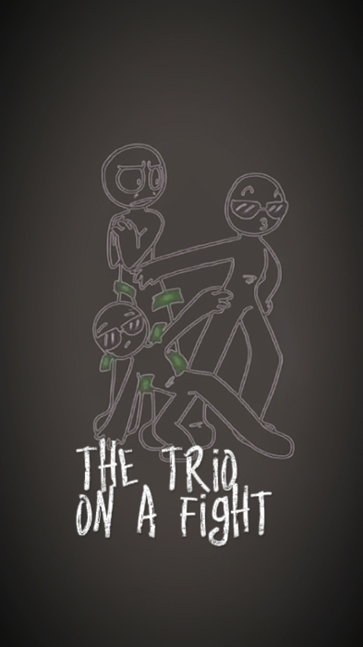 trio on a fight