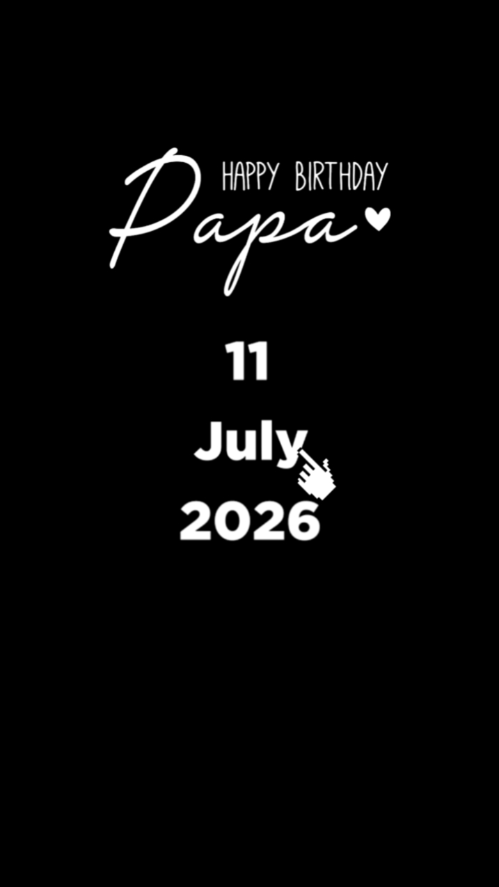 HBD PAPA 11 DE JULHO