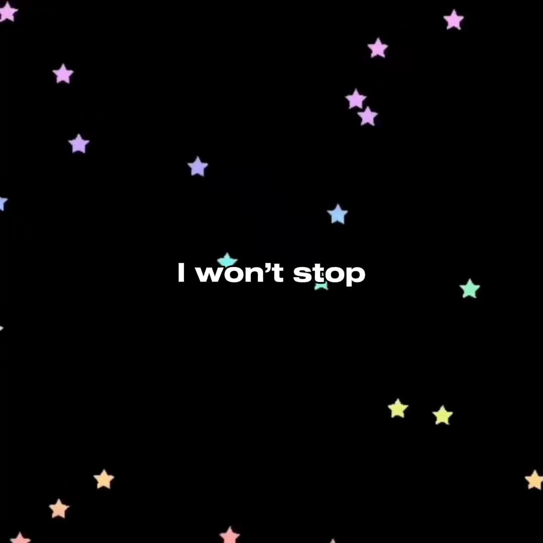 I won't stop