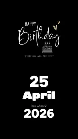Birthday 25 April