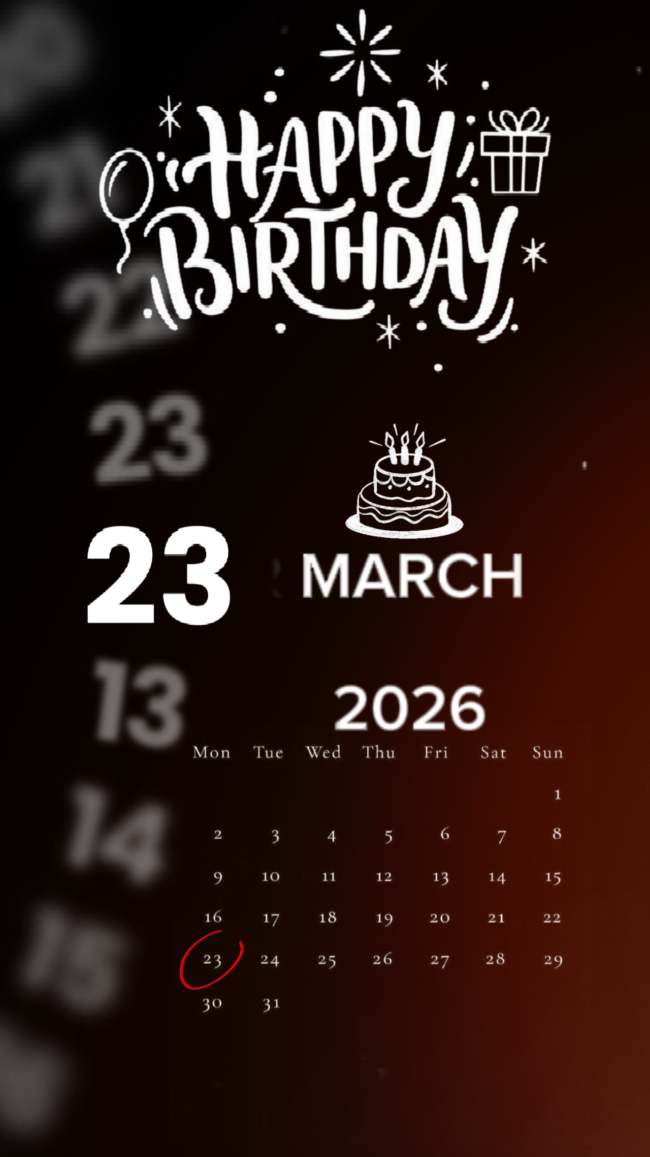 Ulang Tahun 23 Maret