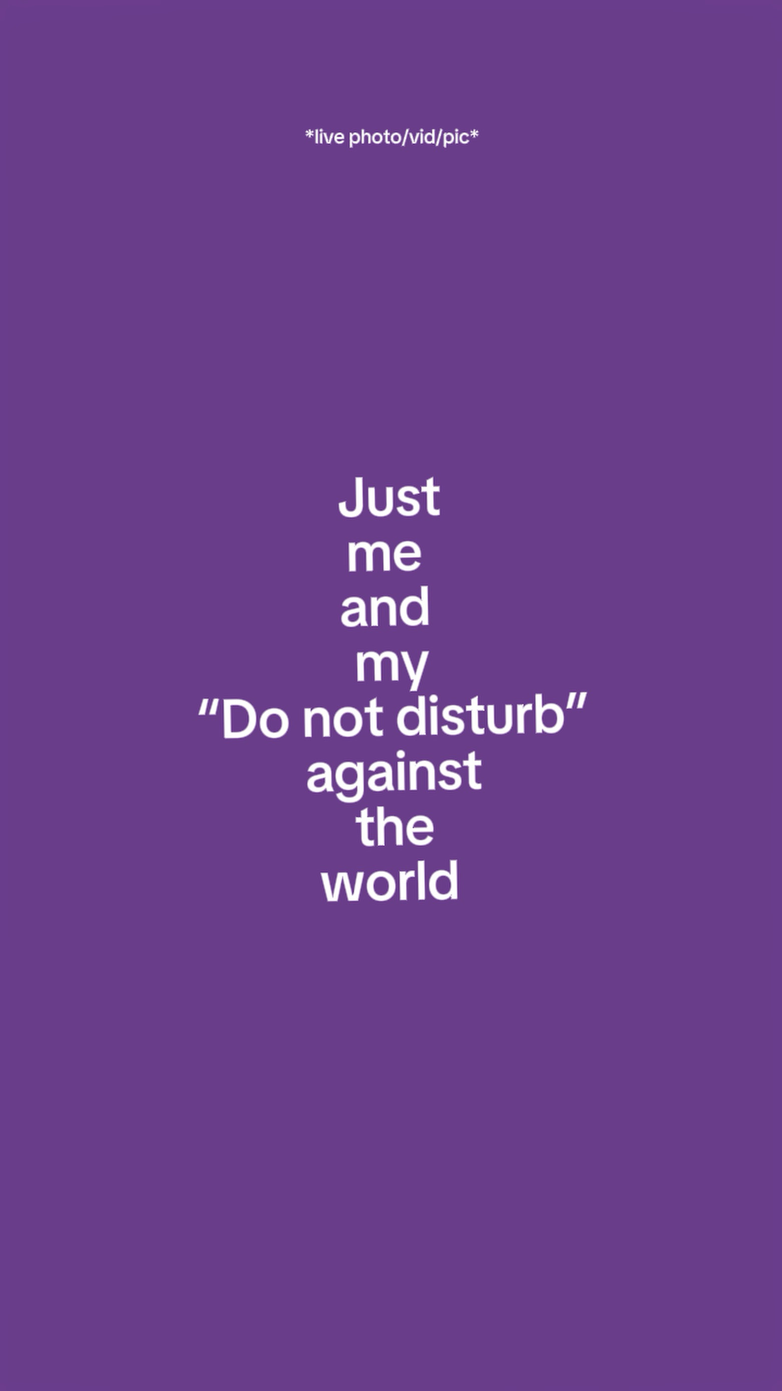 Nur ich und meine Welt