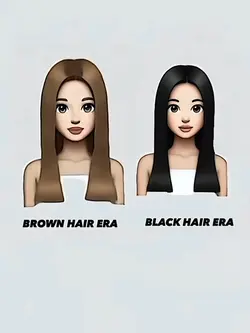 black or brown hair