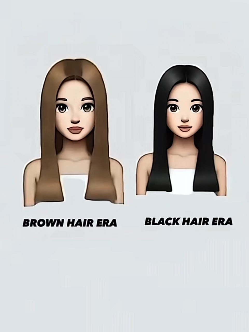 black or brown hair