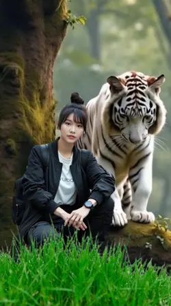harimau putih viral