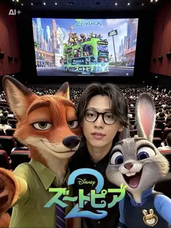 ズートピア映画館記念ショット