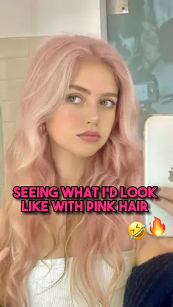 Pink hair filter🤣👀