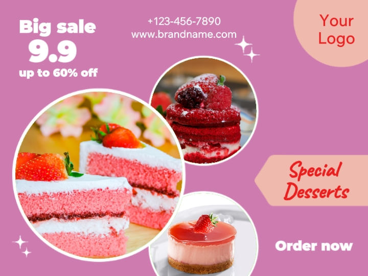 Promoción de postre 9,9