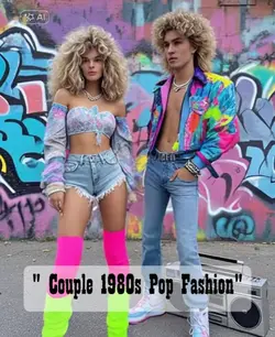 Couple 1980 fashion