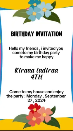 Birthday invitation