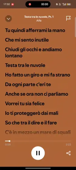 testa fra le nuvole
