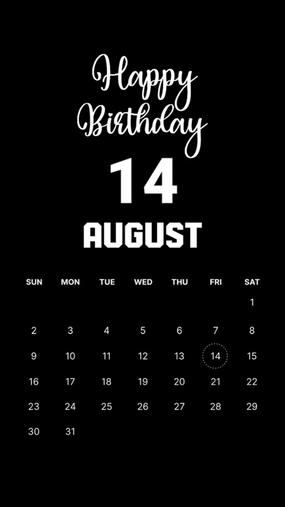 CUMPLEAÑOS 14 DE AGOSTO