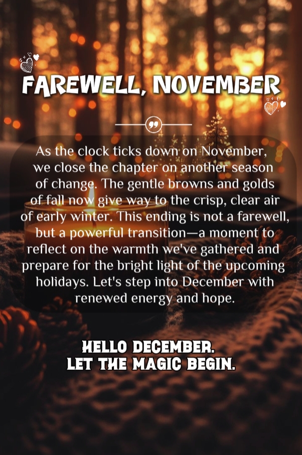 Selamat tinggal, November