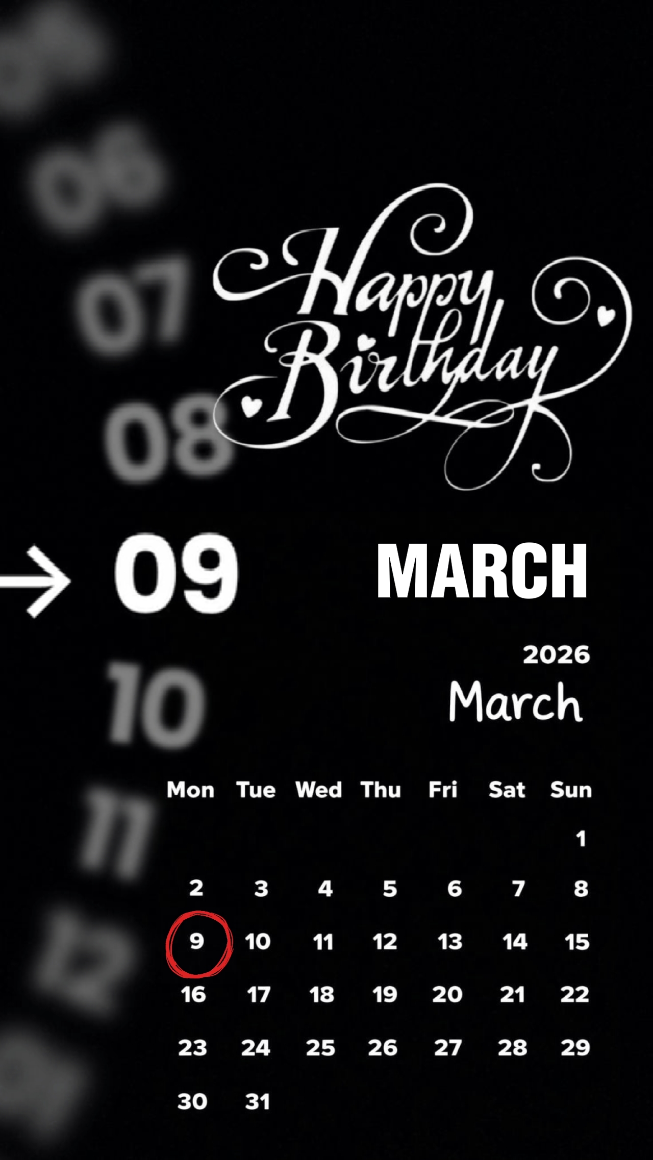 anniversaire de mars 09