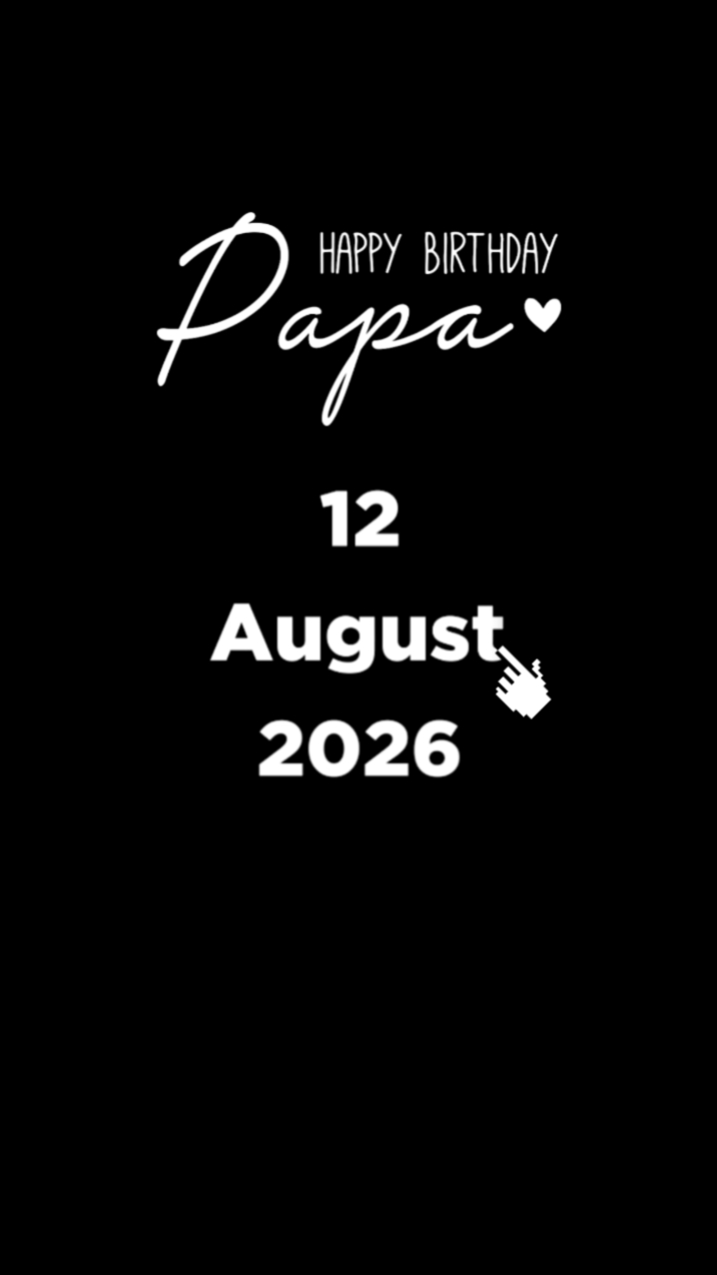 HBD PAPA 12 DE AGOSTO