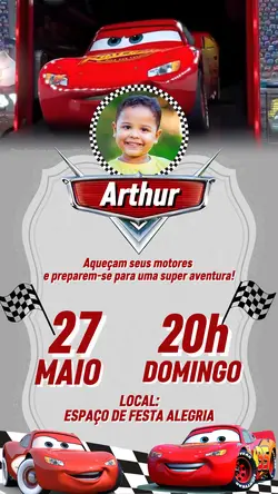 Convite CARROS 🚗