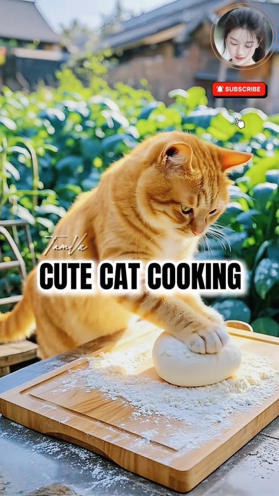 Masakan kucing lucu 