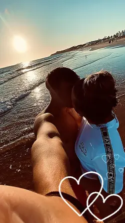 Casal Na Praia