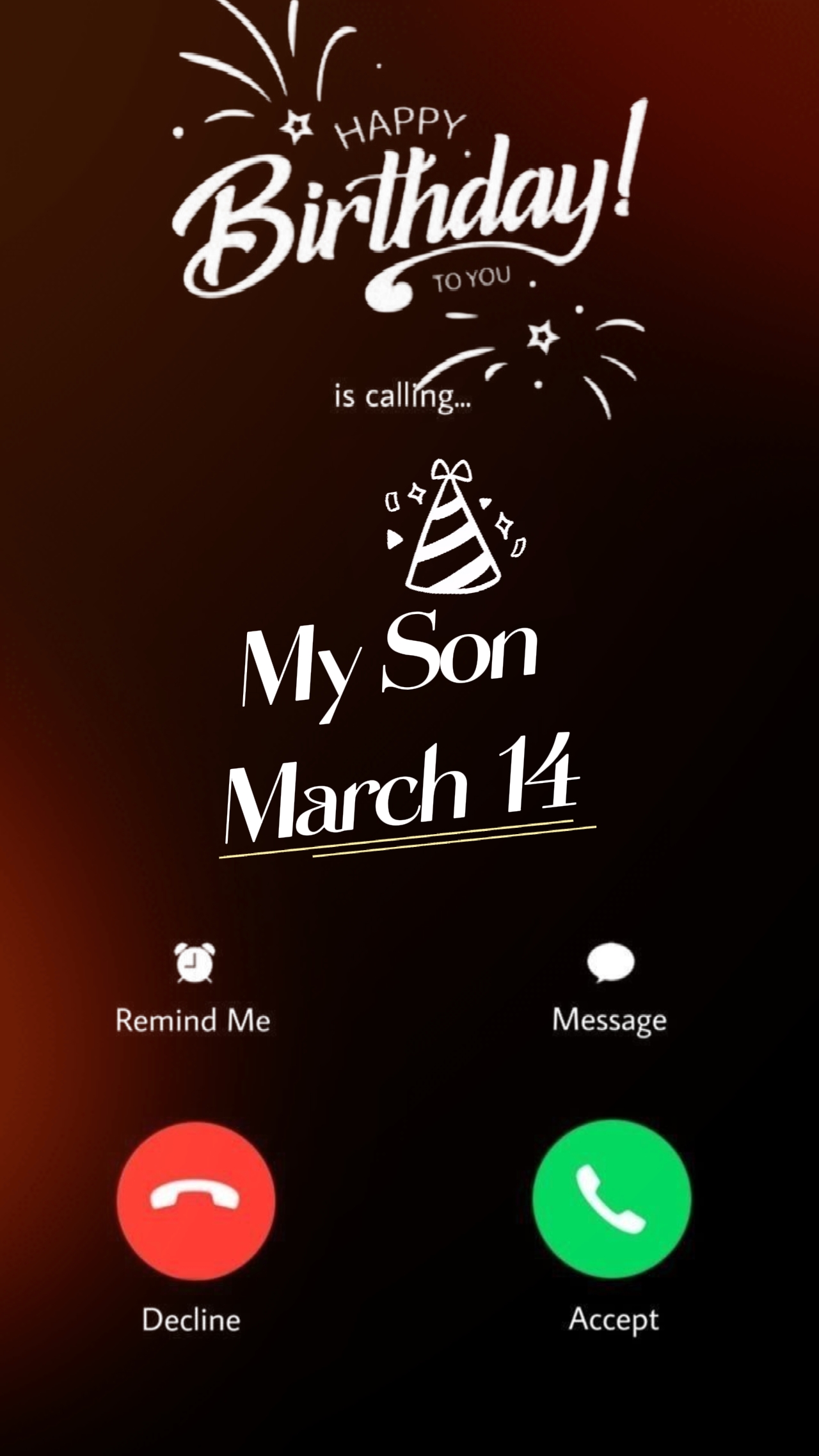 HBD SON 14 MARS