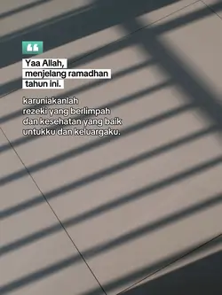Menjelang Ramadhan 