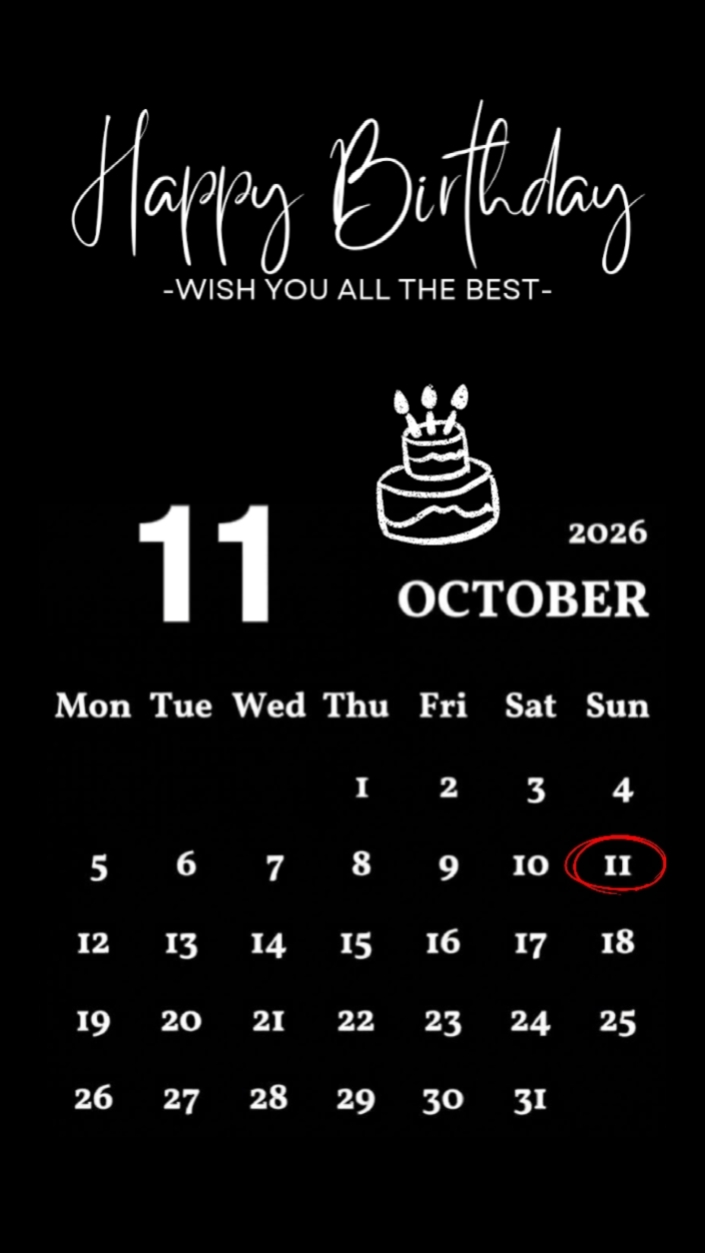 Birthday 11 October