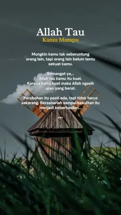 Allah tau km mampu 