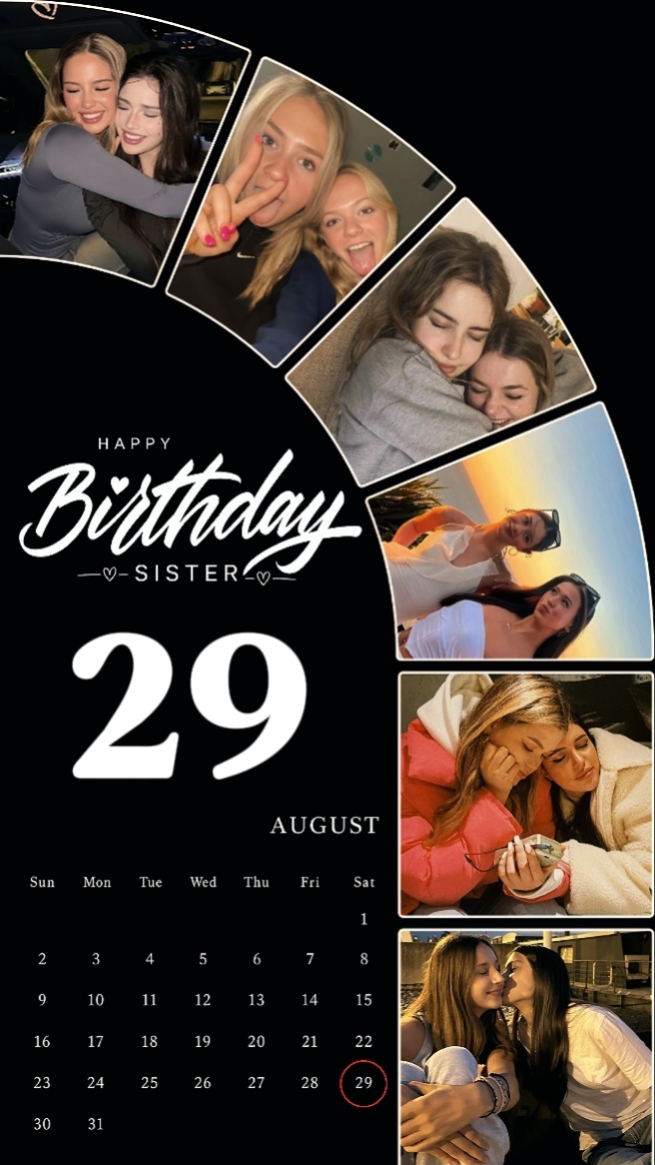 ANNIVERSAIRE SOEUR 29 AUGST