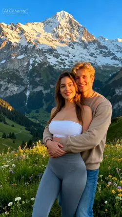 Couple Swiss Alps