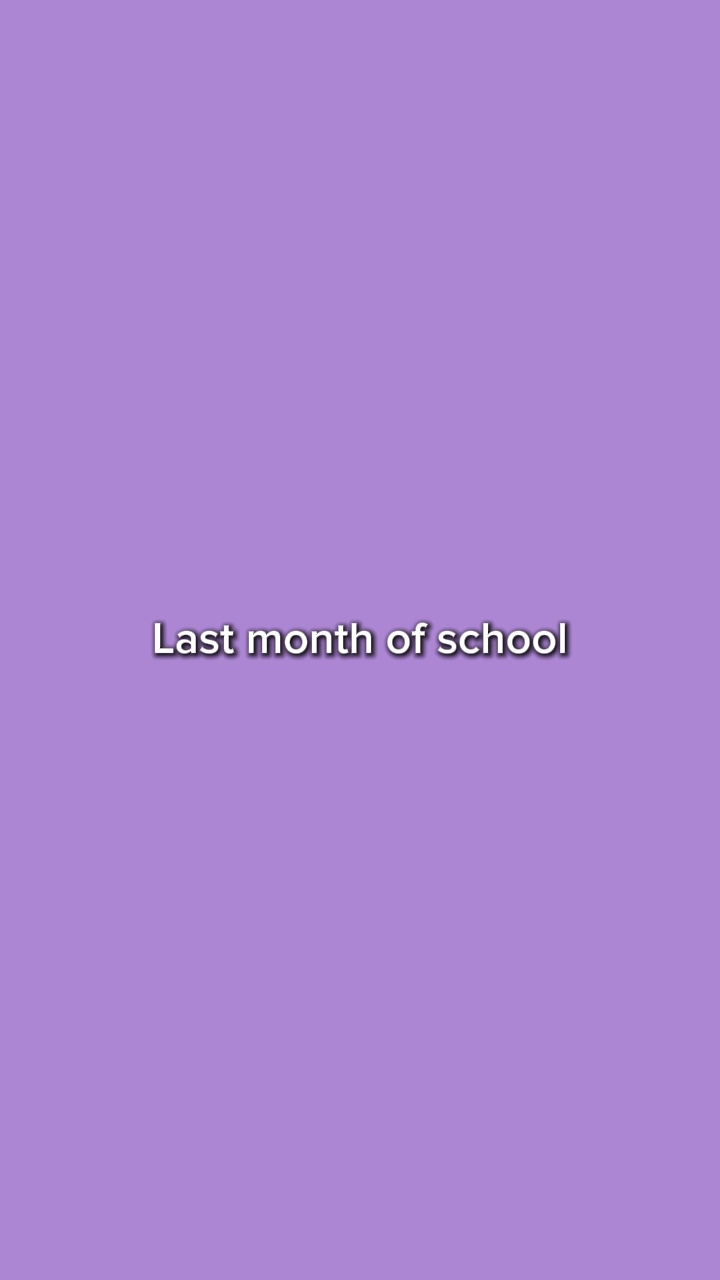 Dernier mois d'école