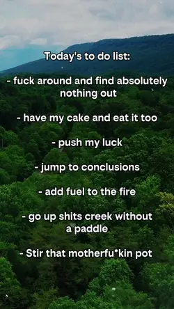 Today's to do list