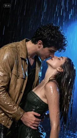 Couple rain photosho