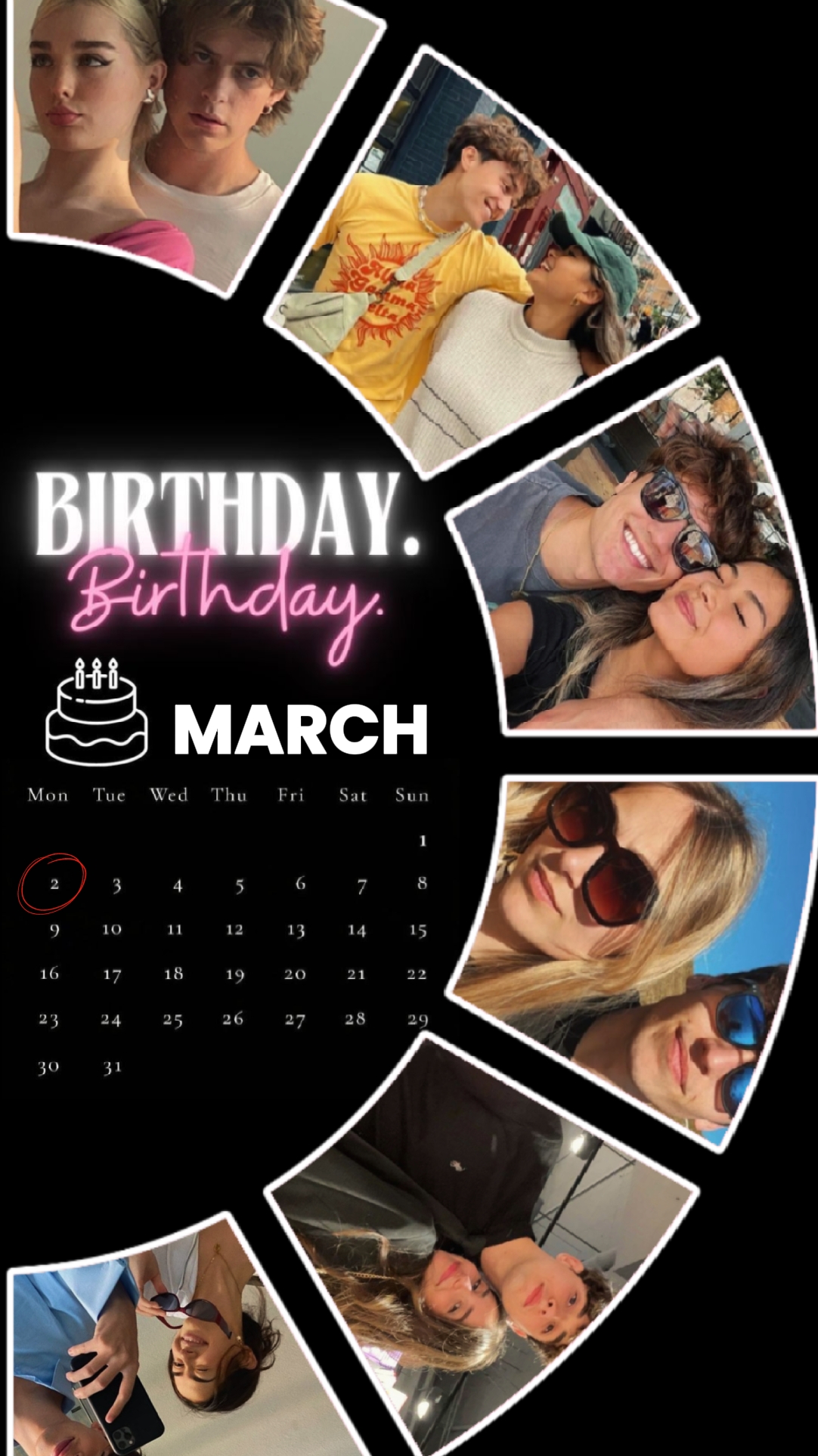Anniversaire de mars 