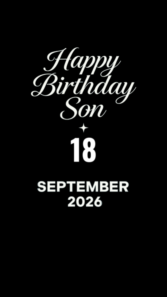 hbd my son 18 sept