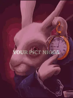 rabbit with a clock