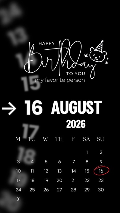 Aug 16th Birthday 