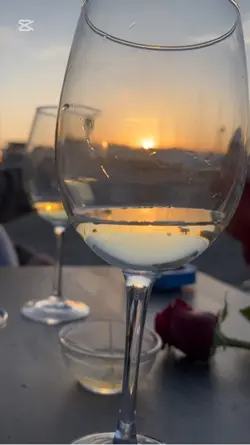 White Wine at Sunset