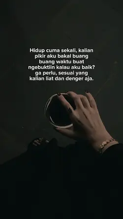 Hidup cuma sekali